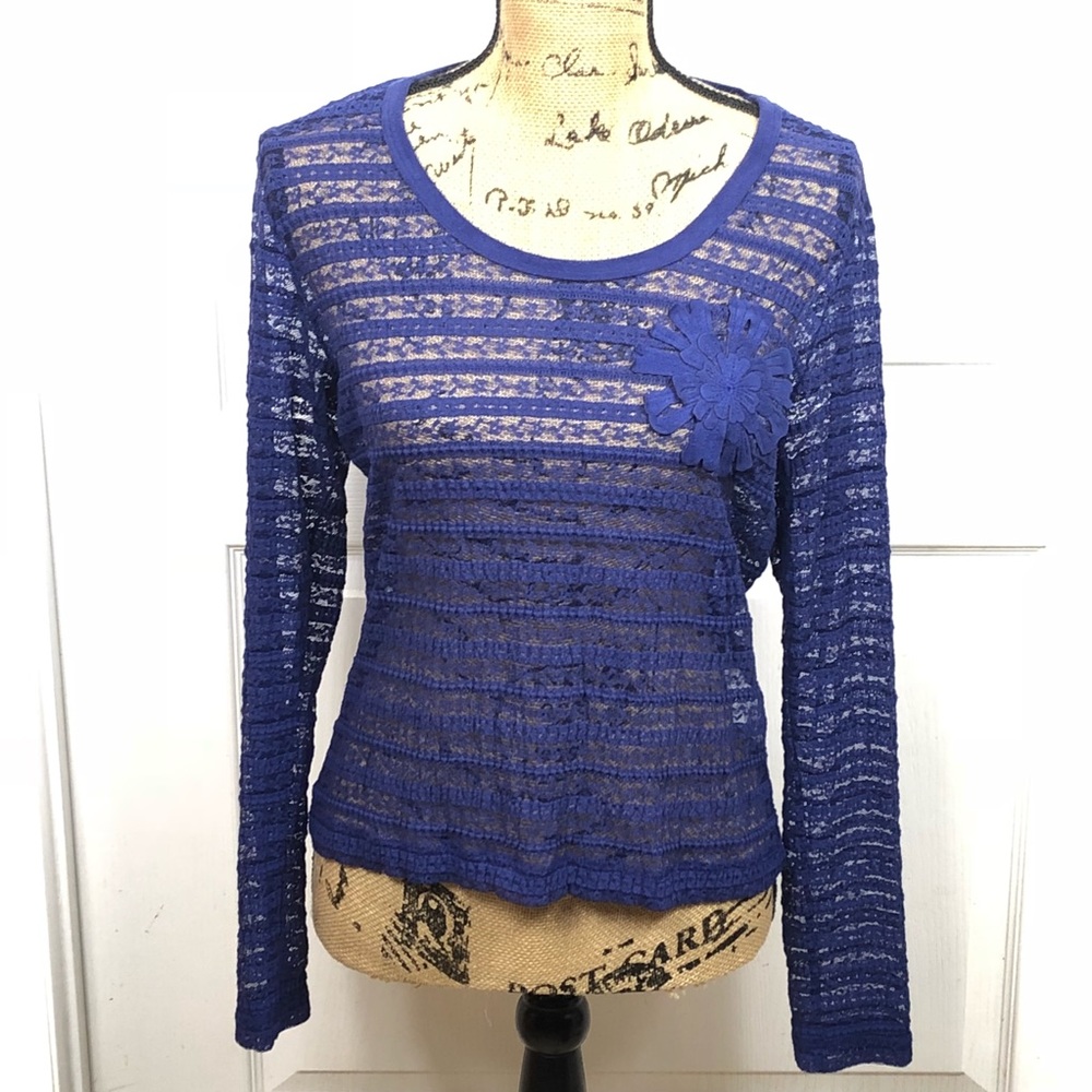 Karen Kane Lace Blouse Size Large